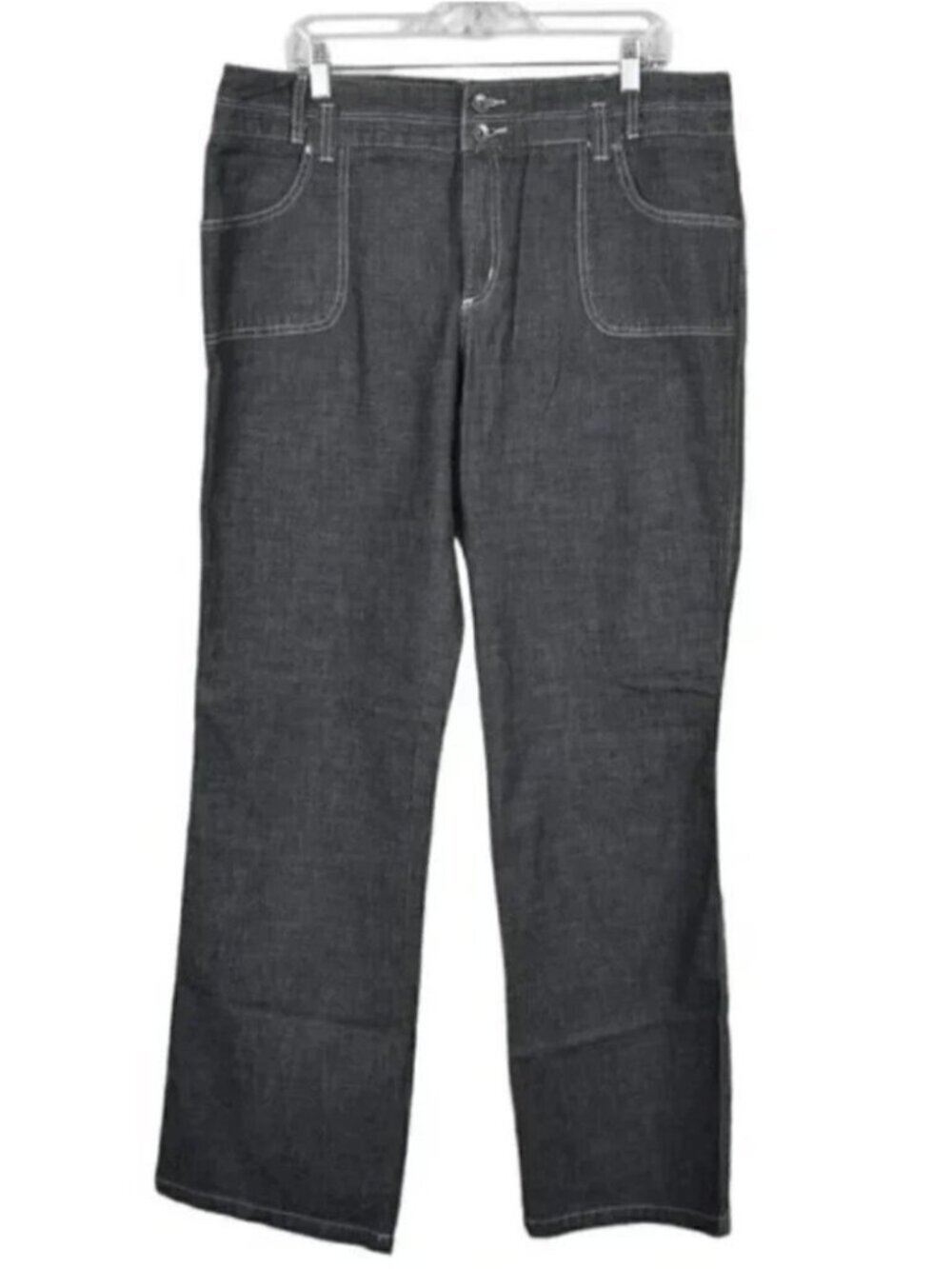 Vintage 90's Point Zero Nicole Benisti Wide Leg Jeans Gray NWT Size 15/16